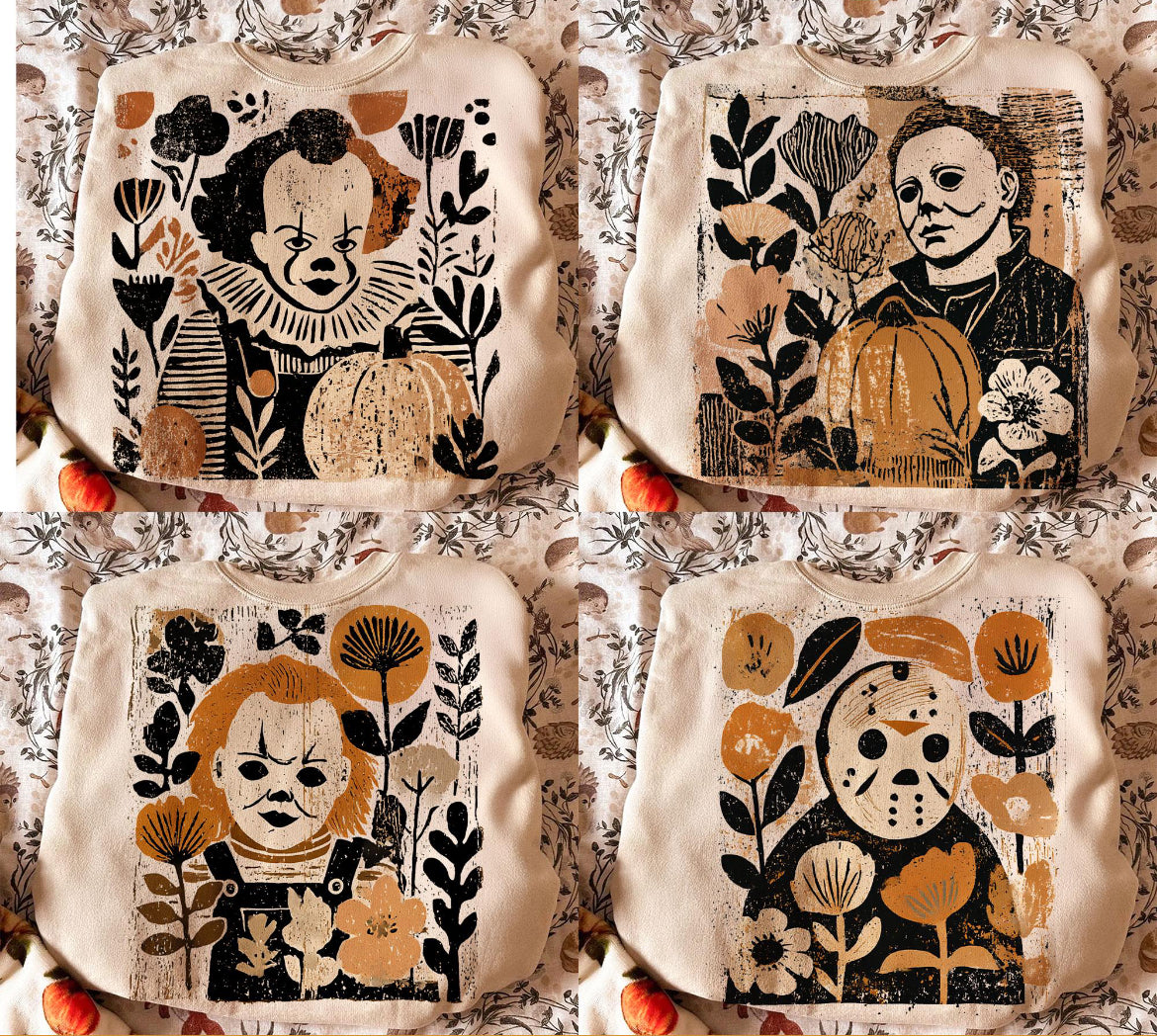 Boho Floral Horror Tee