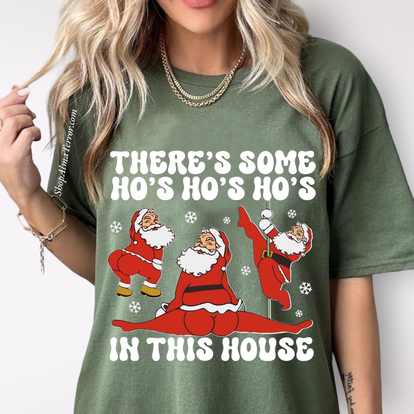 Ho Ho Hos  In This House Crewneck Sweatshirt